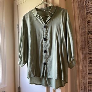 Shein button down blouse